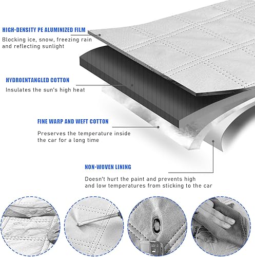 Miniatura 5 de Cubierta magnética para parabrisas trasero de automóvil, cubierta de hielo de nieve para todo tipo de clima, accesorios de invierno para la mayoría