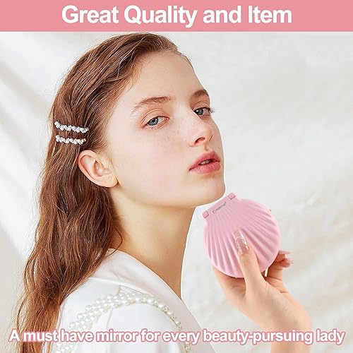 Miniatura 6 de Espejo compacto, espejo de maquillaje de viaje, mini espejo para bolso, bolso, espejo de bolsillo de aumento de 2 lados, espejo de bolsillo de