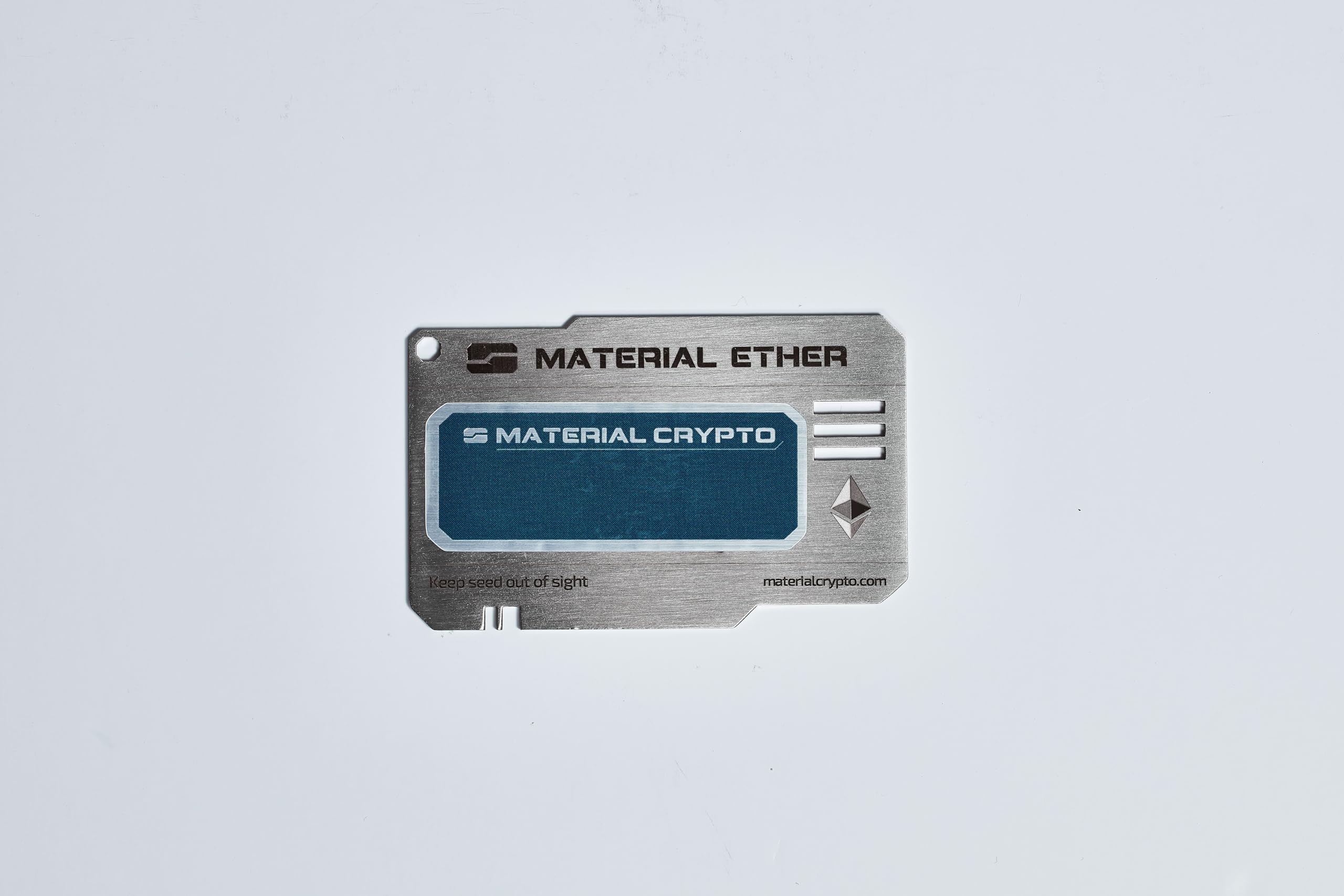 Crypto Material - Physical Ethereum Wallet - Impossible to Hack - Built to  Last 200 Years - Manufactured under Strict Security and Privacy Measures -  ERC-20 / EVM/MetaMask : Amazon.com.be: Electronics