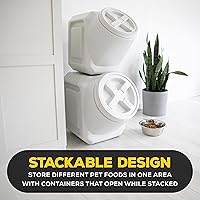 Vista 6 de Gamma2 Vittles Vault - Contenedor apilable de almacenamiento de alimentos para perros con tapa de sellado, contenedor de almacenamiento de alimentos