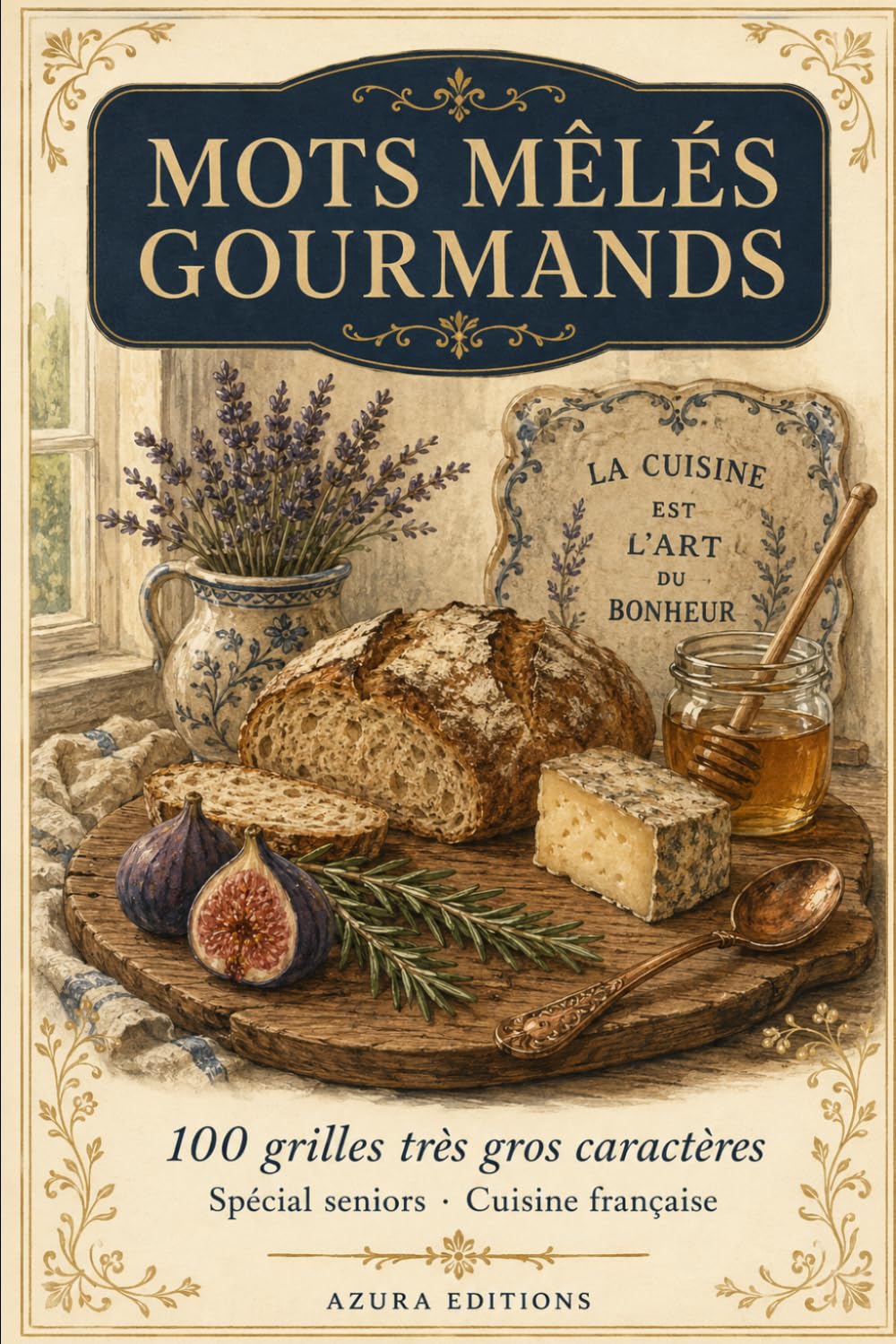 Mots Mêlés Gourmands: 100 grilles très gros caractères sur la cuisine française · Spécial seniors · Solutions incluses