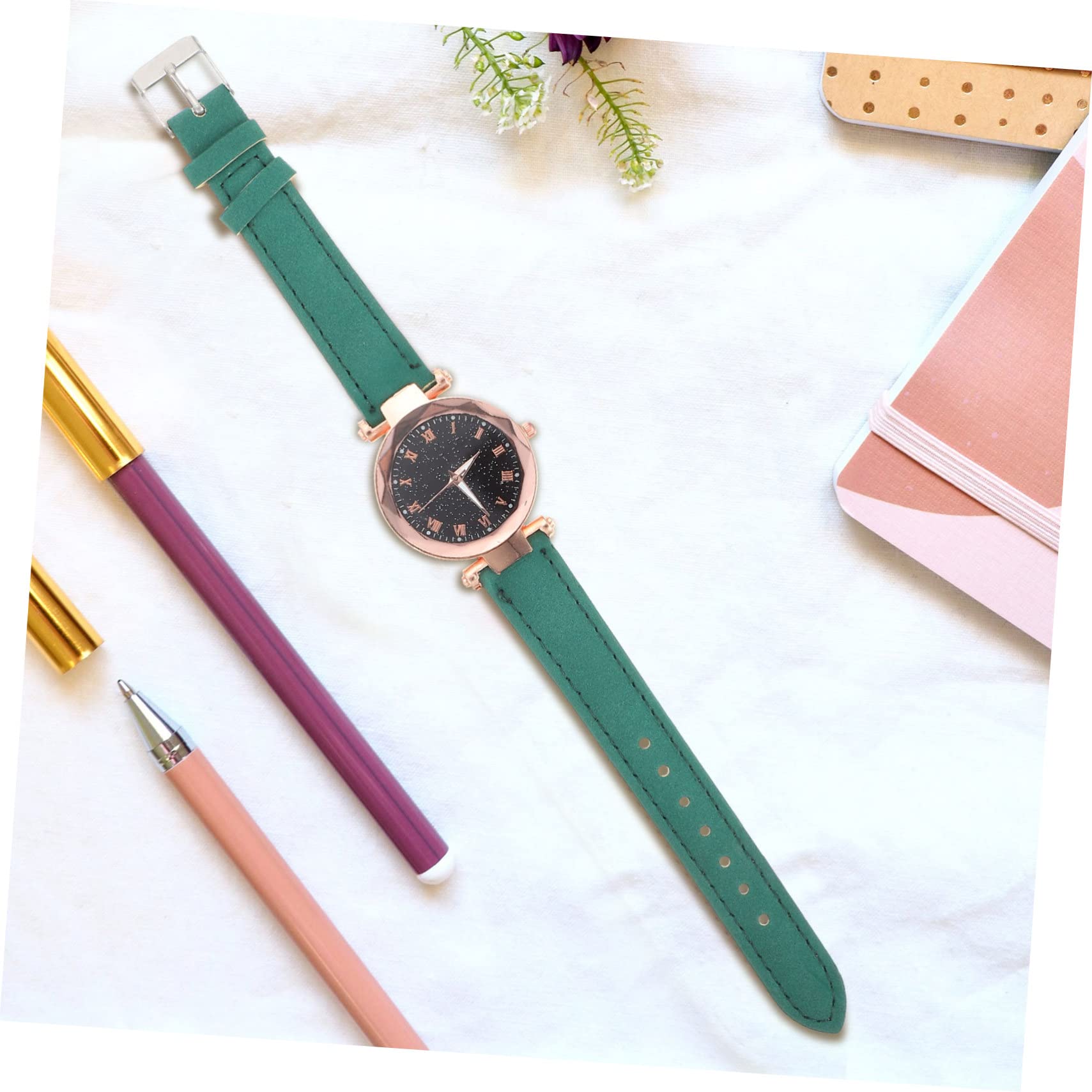 5st Quarz Damenuhren Jugenduhren Modeuhren Für Damen Uhr Für Männer Uhren Für Kinder Männer Schauen Zu Damengürteluhr Studenten Schauen Zu Armbanduhr Rostfreier Stahl Green