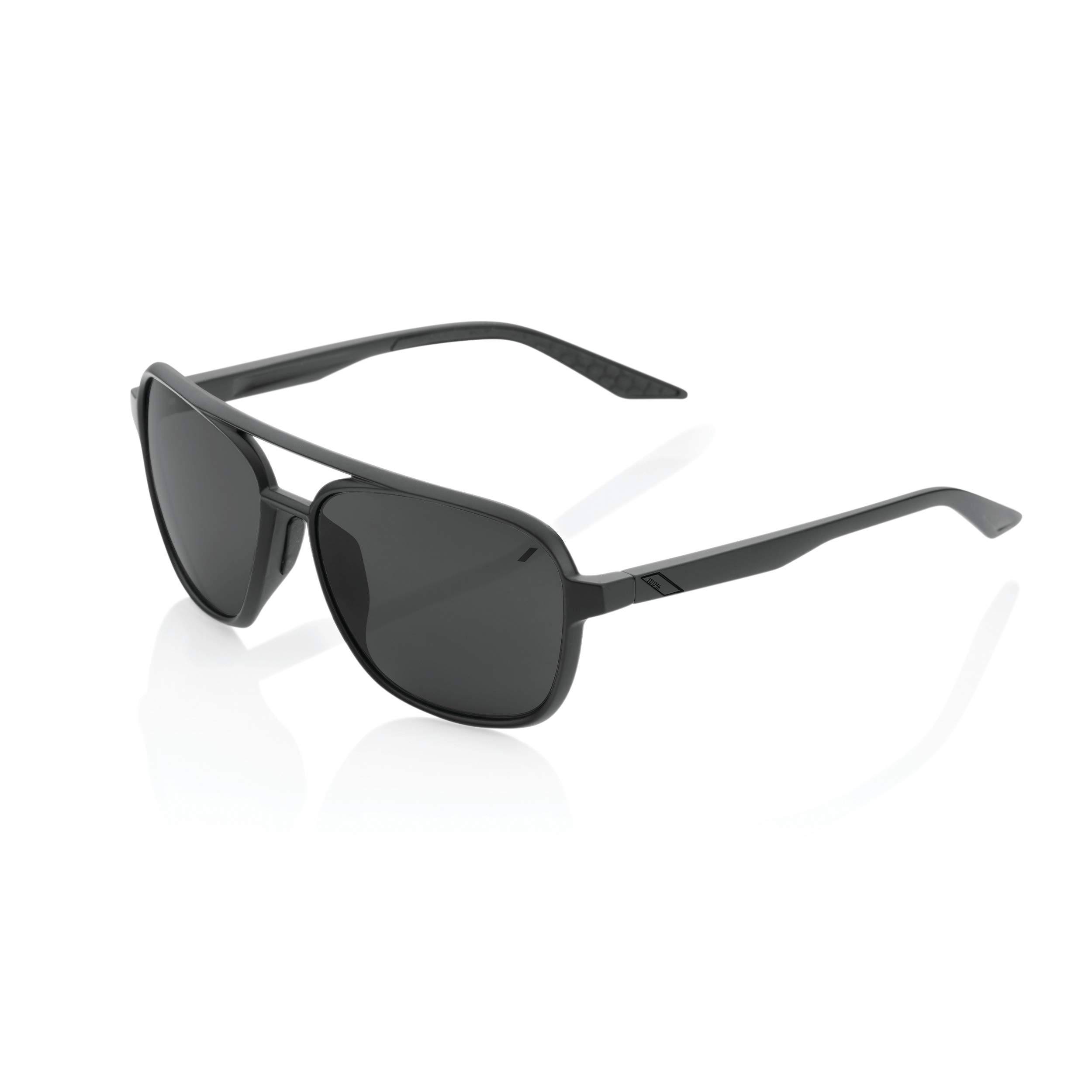 Kasia Aviator Round - Matte Black - Black Mirror Lens