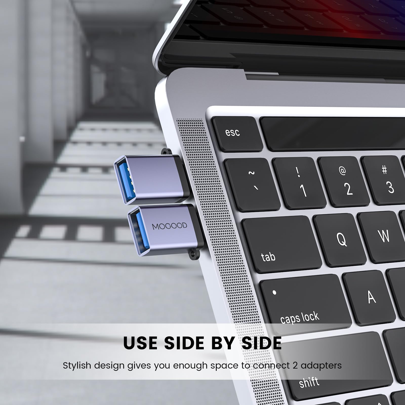 MOGOOD Adattatore USB C Maschio a USB 3.0 Femmina, Convertitore OTG Compatibile iPhone 17 Plus Pro Max iPad Pro MacBook Pro