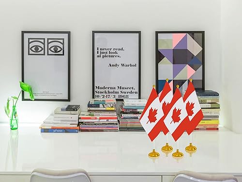 Miniatura 139 de WXTWK Paquete de 12 banderas argentinas de escritorio con base de soporte, decoración de celebración para eventos y eventos