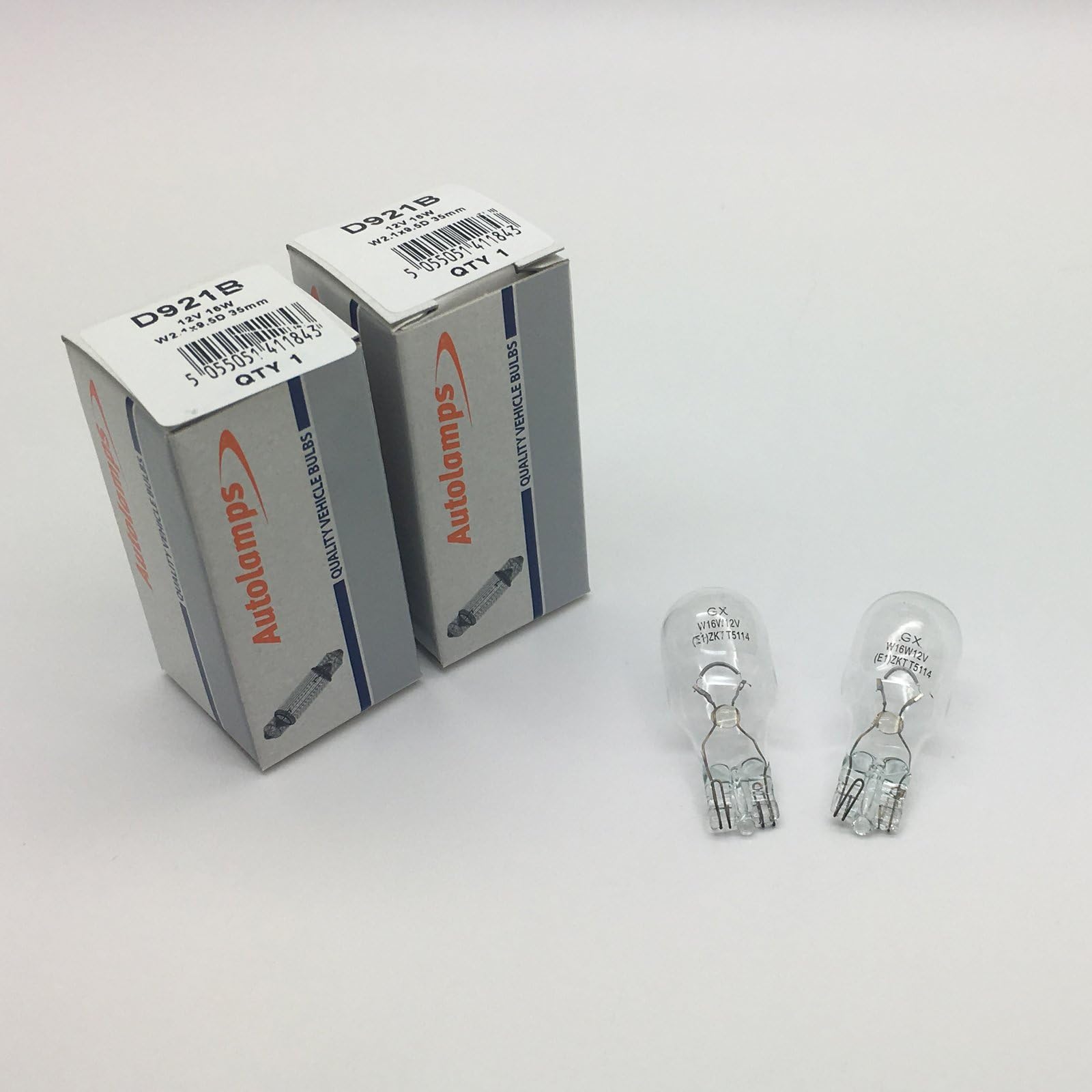 2 x 921B W16W Bulb 955 12v 16w - Brake, Tail, Indicator, Reverse, High Level Brake Light