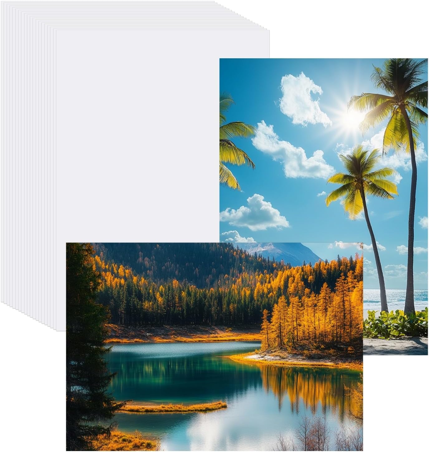 MECCANIXITY 100 Sheets Glossy Photo Paper, 6x8 Inches Picture Paper 240gsm Glossy Card Stock for Inkjet Printing Printer,Making Pictures Greeting Card Printing