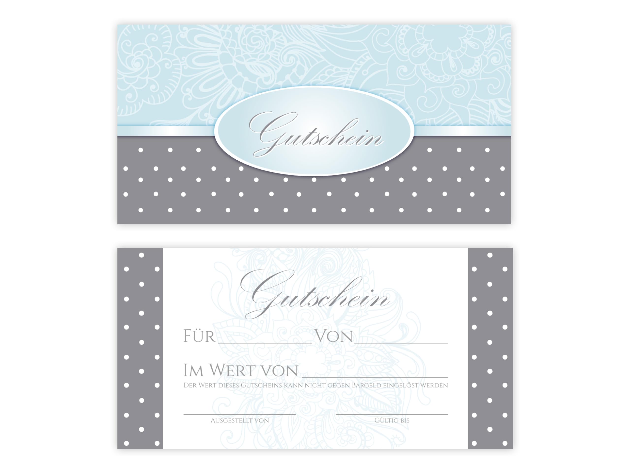 250 Geschenkgutscheine DIN lang plus (21 x 10,5 cm) Design Motiv Ornament. Blanko Gutscheine zum Ausfüllen Gutschein Geschenk Karte für Massage Wellness Kosmetik Nagelstudio Spa Beauty