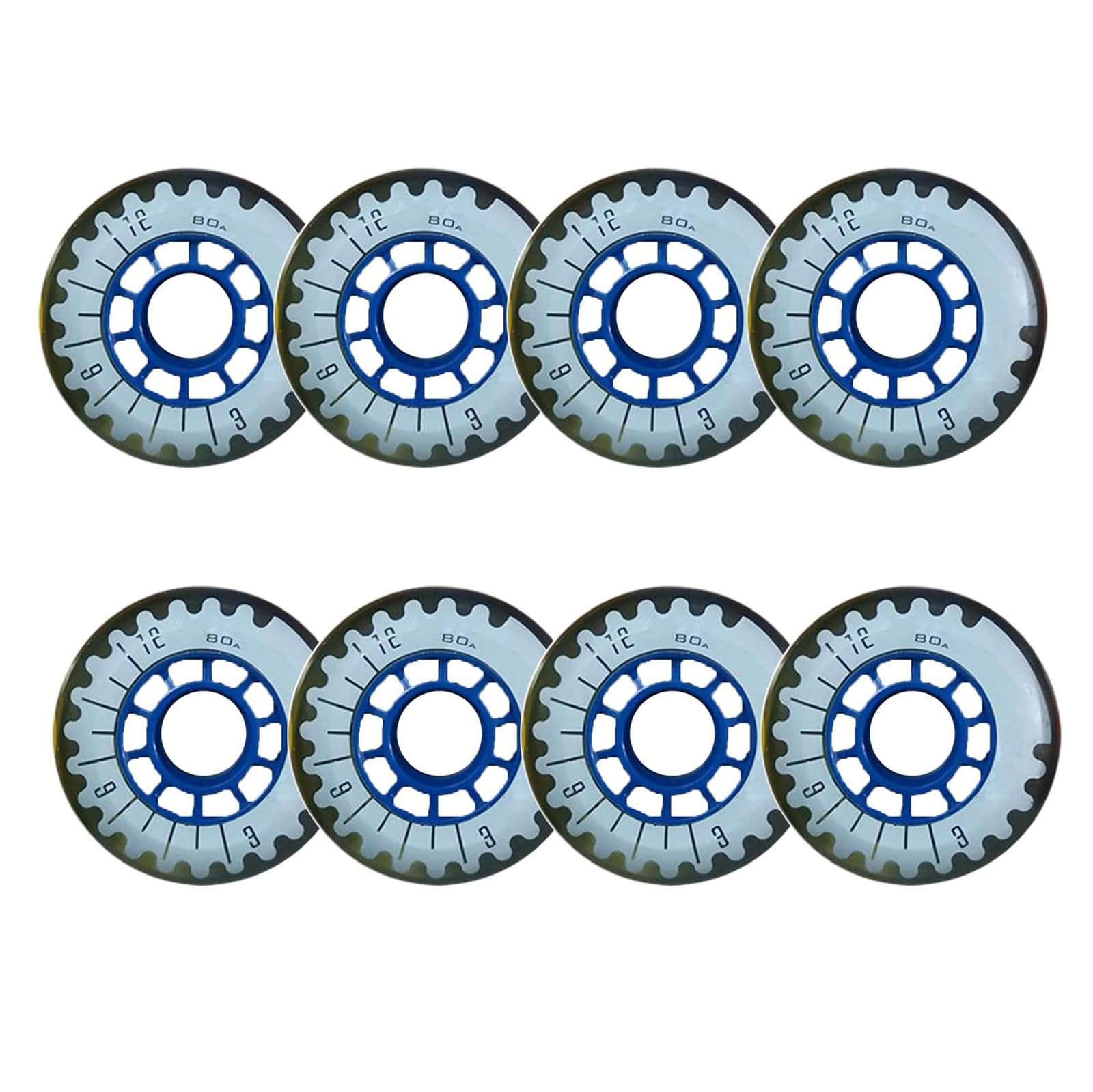 Roues de Patins à Roues alignées de 70 mm Roues de Rechange pour Patins à Roues alignées en PU 80A avec roulements adaptés
