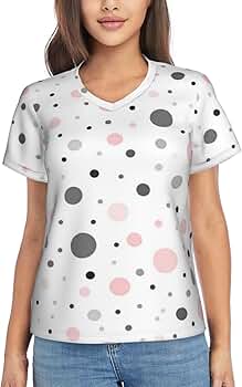 JBYJBX Red Gray White Modern Polka Dot Pattern Print Women's