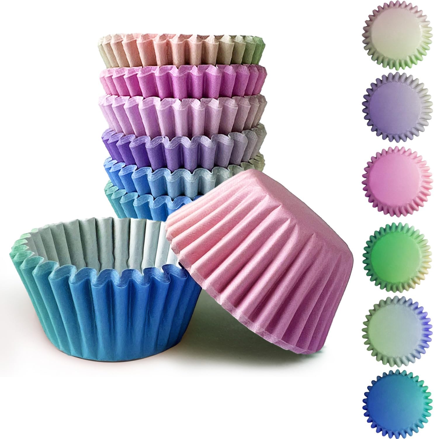 Amazon.com: Selizo 600 Pcs Cupcake Liners Cupcake Wrappers Cupcake ...