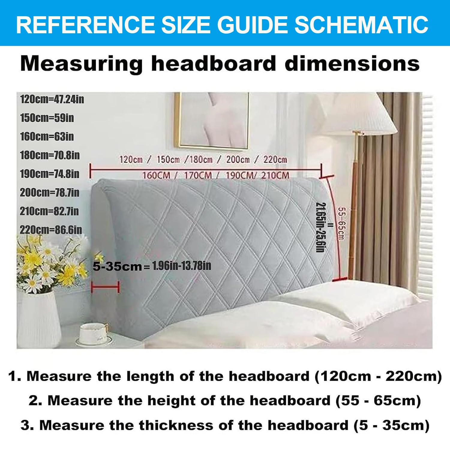 XGANGM Velvet Bed Headboard Slipcover Queen Full Size Twin Stretch Bed Headboard Covers Soft and Comfortable Padded Quilted Upholstered Headboard Dustproof Protector Fits,Pink 1,150cm/59in