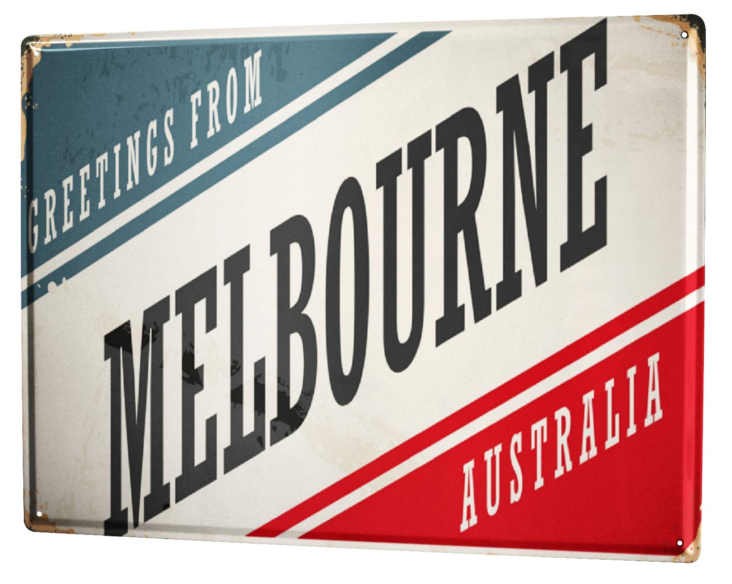 LEotiE SINCE 2004 Tin Sign Metal Plate Poster Plaque 30x40 cm Wanderlust City Melbourne Australia