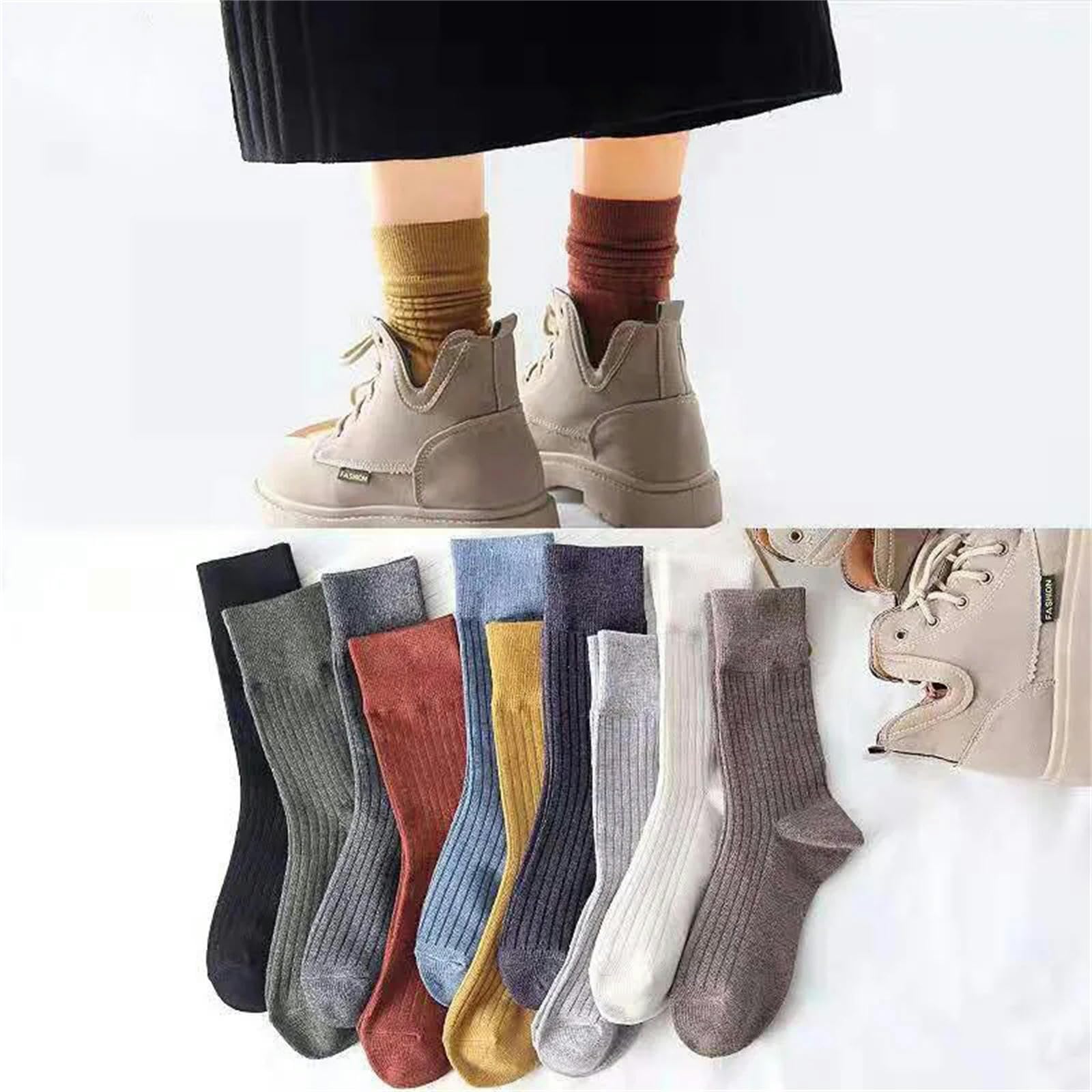 Calcetines Hombre Autumn Winter Fashion Cotton Women Women Socks Solid Long Calcetines