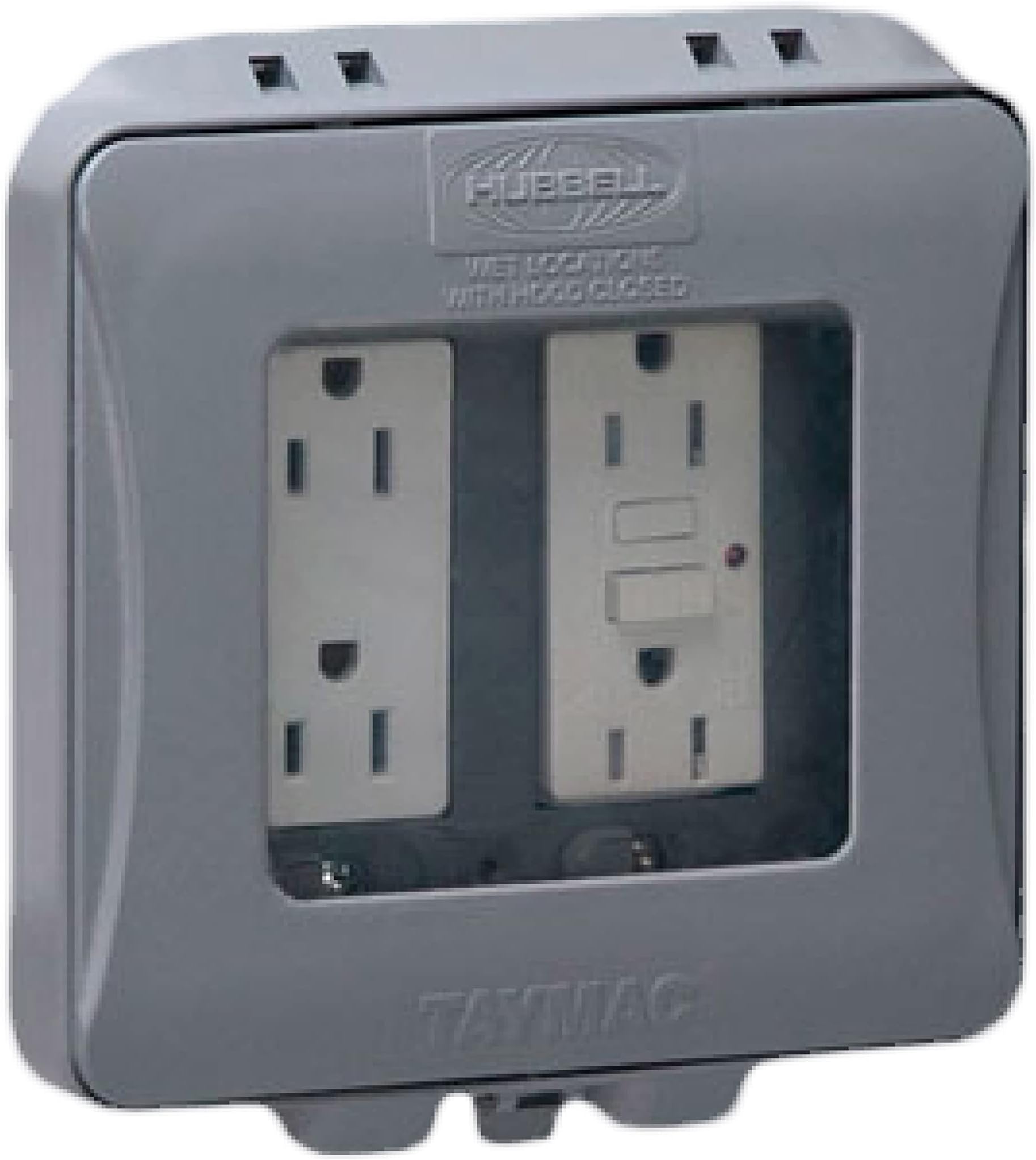 TayMac ML2500G Two-Gang Weatherproof Expandable Extra Duty In-Use Cover Gray Finish