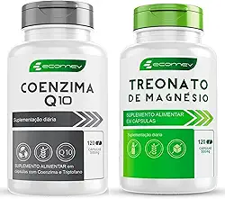 Kit Magnesio Treonato + Coenzima Q10 Ubiquinol 500mg 240Cáps Ecomev