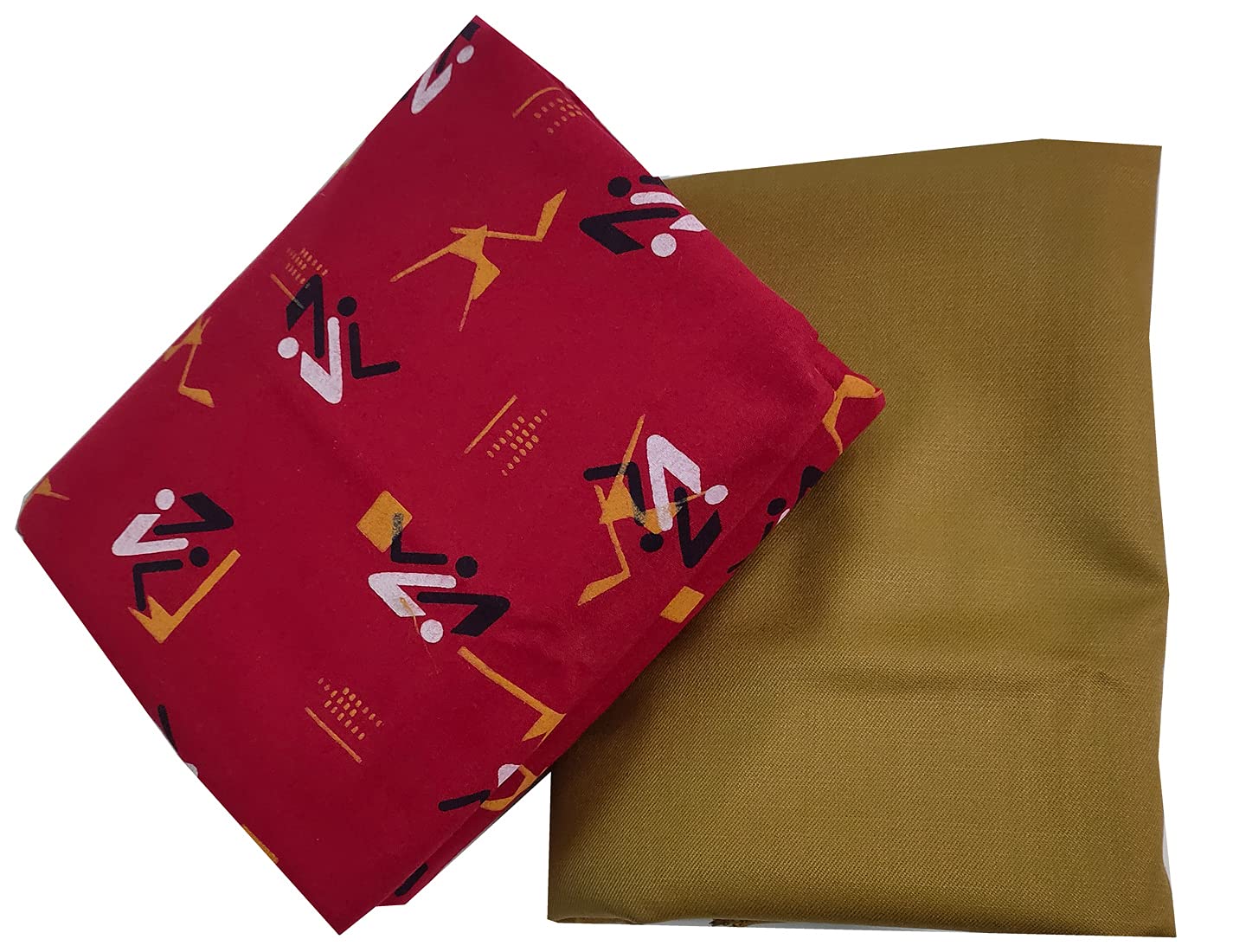 Men's Poly Cotton Shirt And Trouser Unstitched Fabrics Set (Multicolor_Freesize)-image-10
