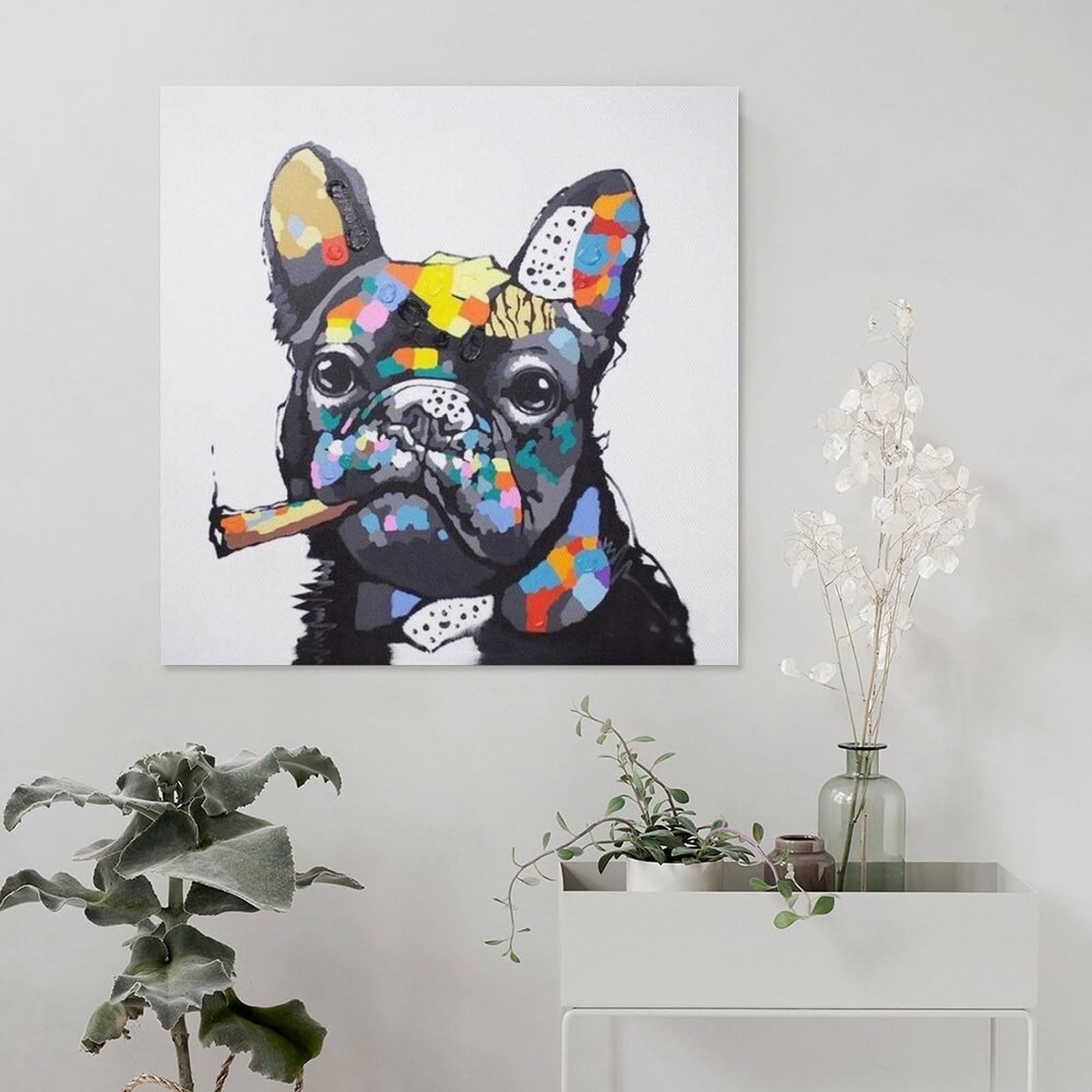 Amazon.co.jp: 犬動物 油絵 ポスター.1 ホーム装飾 アートパネル
