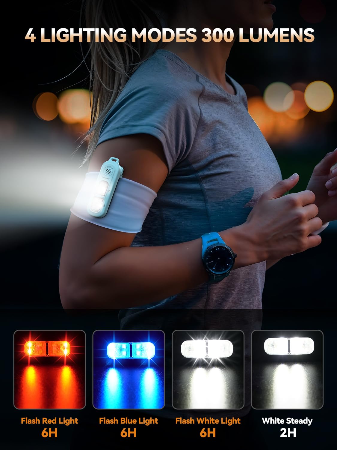 TECKNET 130dB Personal Alarms for Women with SOS Strobe Light Rechargeable Clip On Torch & IPX4 Waterproof Running Lights - Image 2
