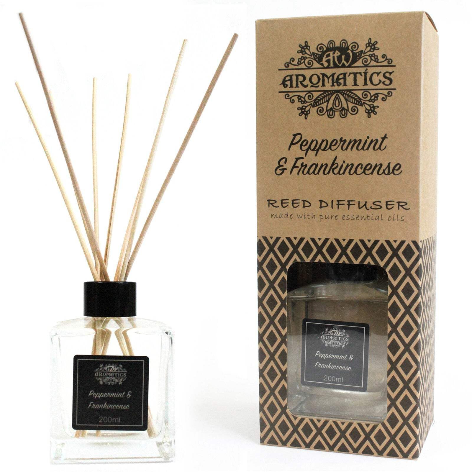 Ancient Wisdom Peppermint & Frankincense Essential Oil Reed Diffuser, Home Fragrance, Gift Idea