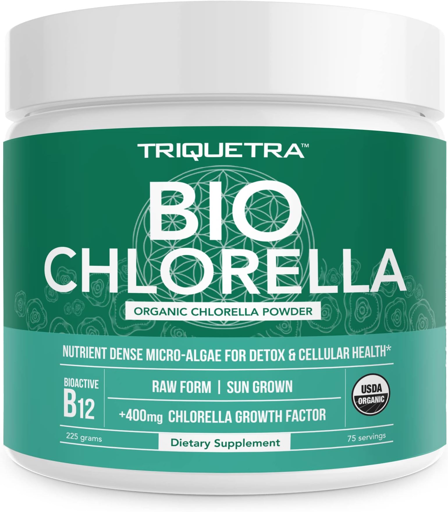 - Organic Chlorella Powder – Raw & Sun-Grown – Nutrient-Dense Green Algae with CGF (Chlorella Growth Factor), Supports Overall Well-Being and Vitality – Vegan-Friendly – 75 Servings (225g)
