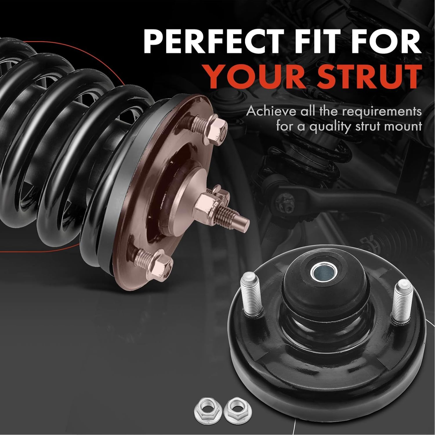 A-Premium Left or Right Suspension Strut Mount Compatible with Honda CR-V 1997-2001 Civic 1992-2000 Civic del Sol 1993-1997 S2000 Acura EL Integra