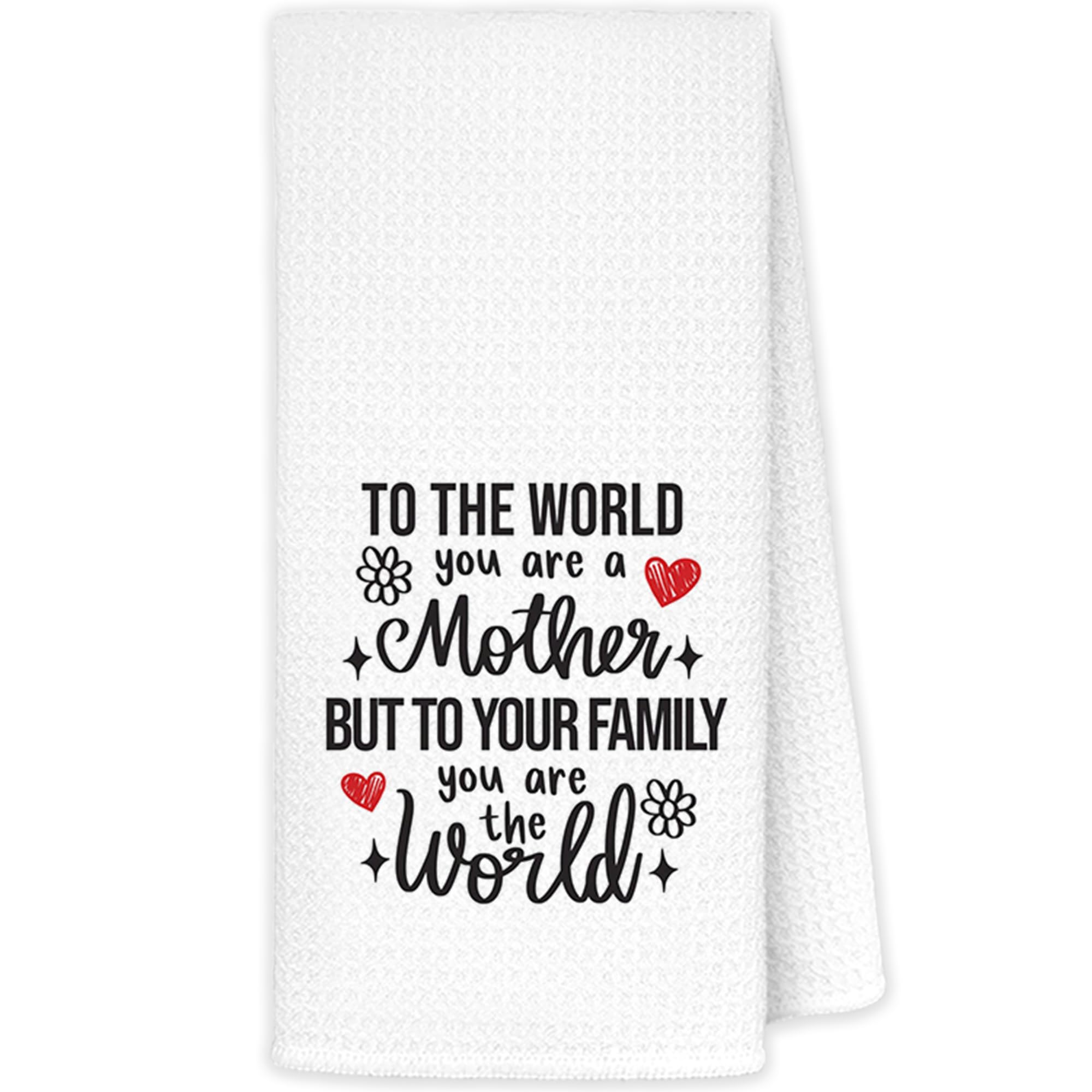 JINYO Mom Gifts Kitchen Towels, for Mom Dish Towels Tea Towels, Mother Mom Gifts from Daughters Sons, Best Mom Gifts Hand Towels for Bathroom, Kitchen Gifts for Mom, 16x24 Inch