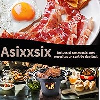 Vista 3 de Asixxsix Parrilla de carbón para barbacoa, parrilla de mesa antiadherente sin humo, parrilla de barbacoa coreana portátil para acampar en interiores