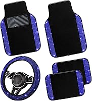 Vista 16 de NBTEPEM Juego completo de tapetes dorados brillantes para automóvil, ajuste universal para la mayoría de automóviles, SUV, camiones, 4 piezas