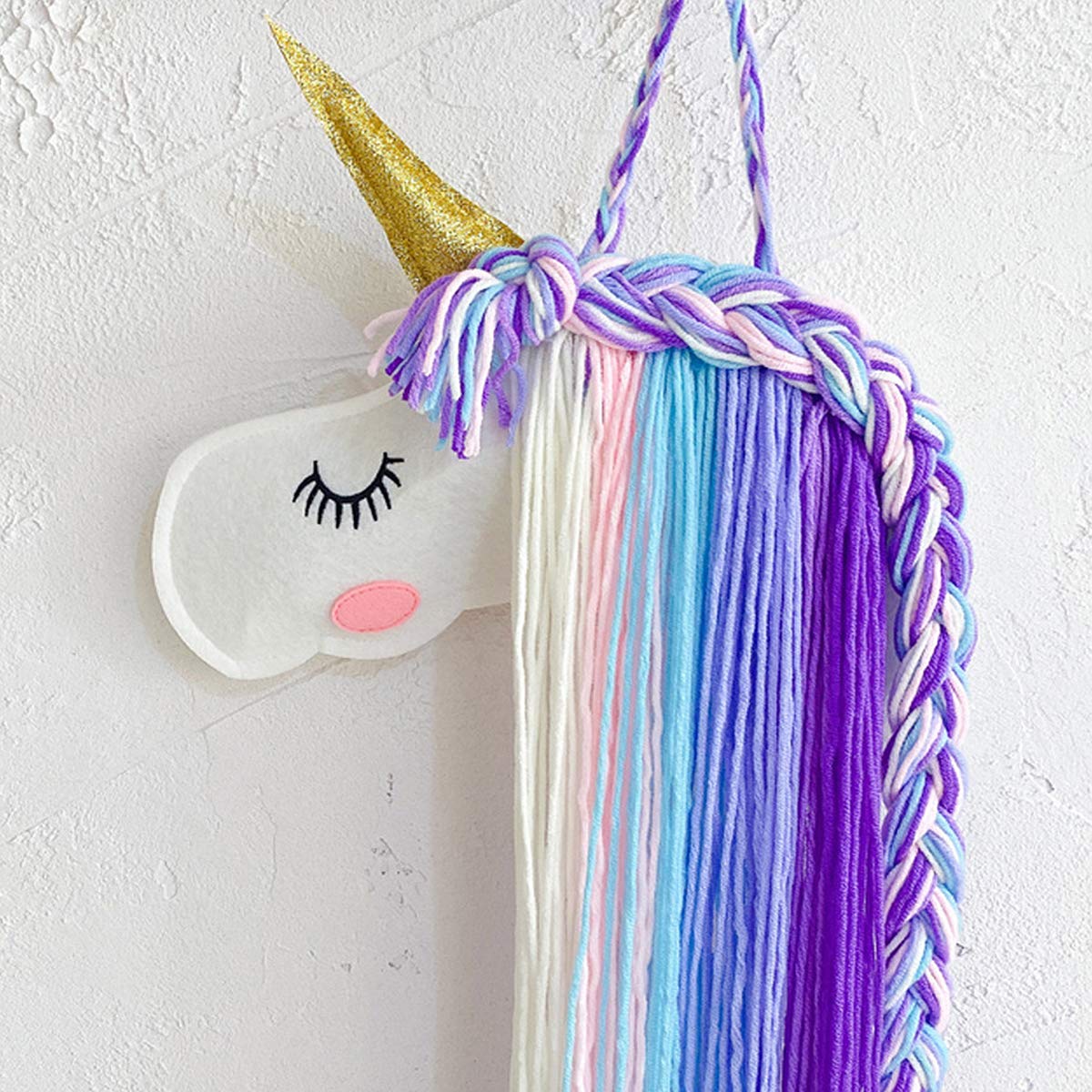 Unicornio Pinza Pelo Organizador Cabello Diadema Colgante Almacenamiento 2 Piezas para Niñas Bebé Habitación Fiestas