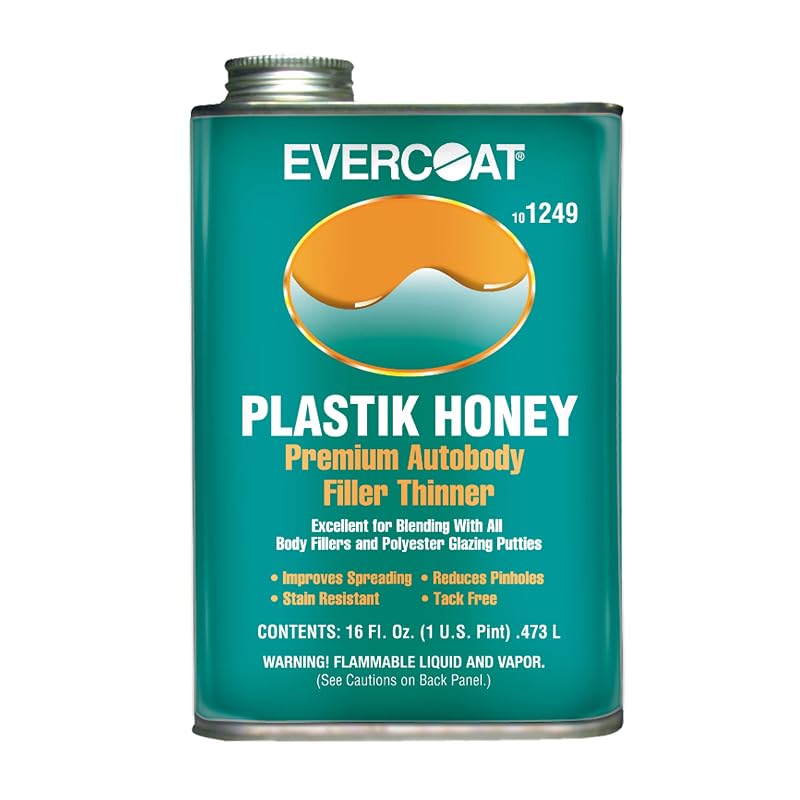 Evercoat Plastik Honey Afinador para Massa de Funilaria e Massa de Acabamento, 473 mL