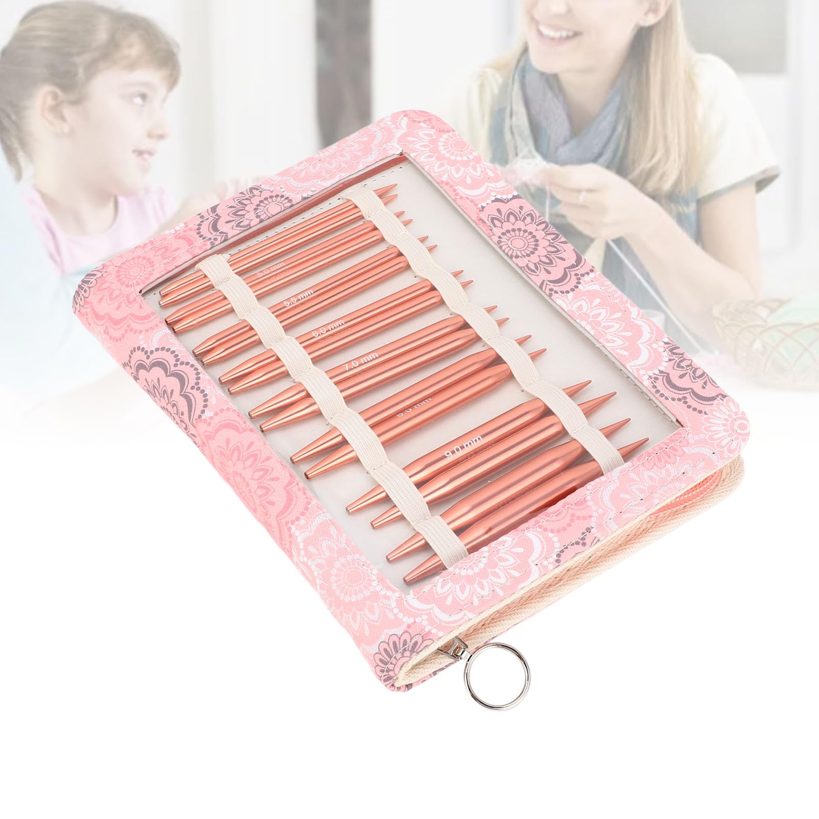 Tomantery Juego de Agujas Circulares para Tejer, Agujas de óxido de Aluminio Flexibles y Desmontables, Ideales para Varios Proyectos de Tejer para Principiantes y Entusiastas, 13 Tamaños Incluidos