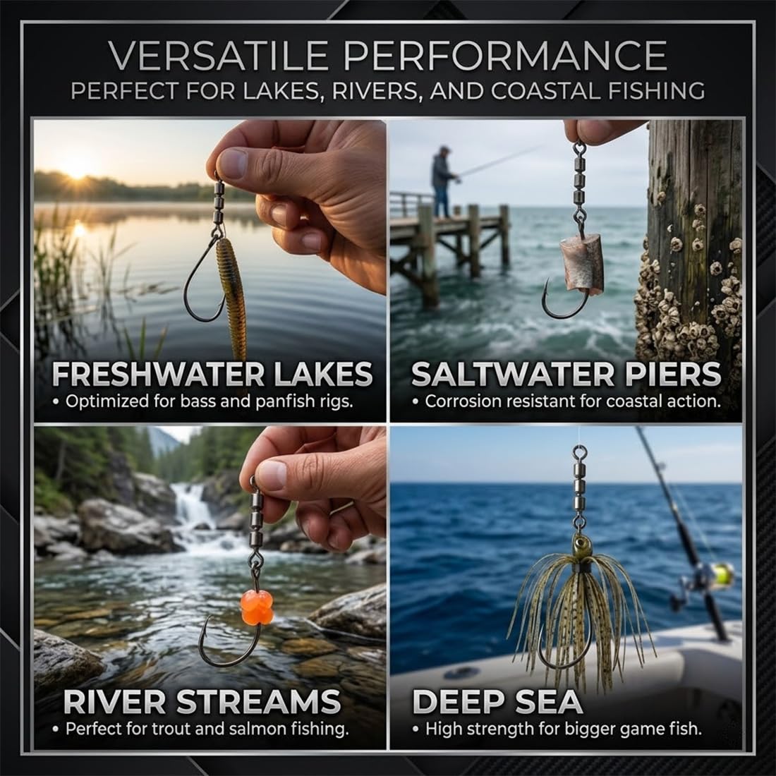 10 Pièces Rotate Fishing Rig Hooks, Hameçons Pivotants pour la Pêche à la Truite, Hameçons Rotatifs pour la Truite, Émerillons Parfaits pour la Pêche en Mer et en Eau Douce,hamecon truite