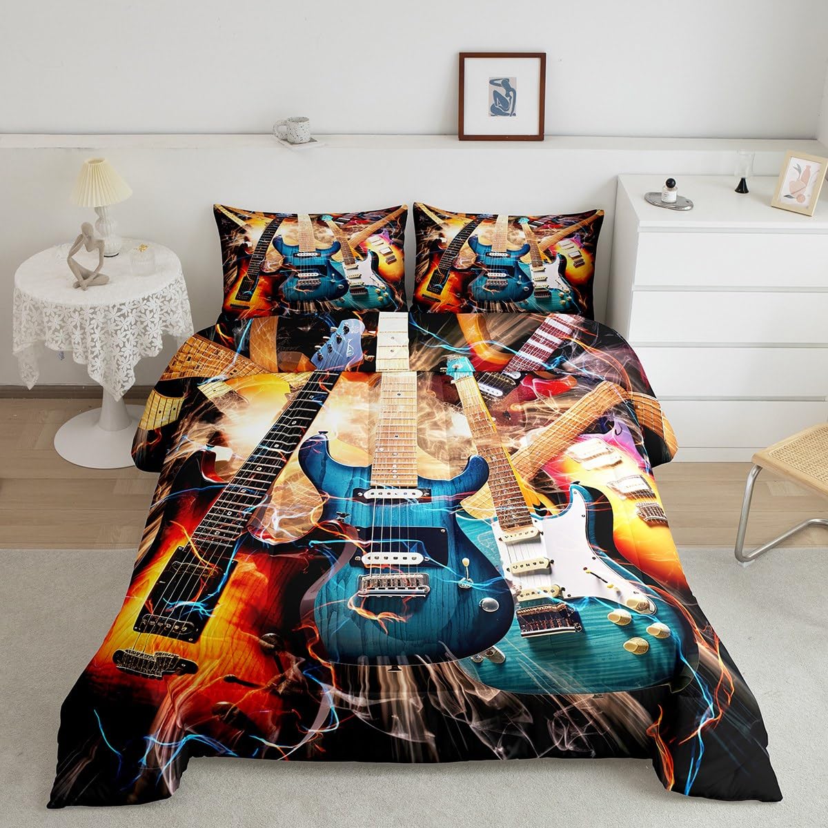Floral Bedding Sets - Hummingbird Iris Flowers Comforter -26