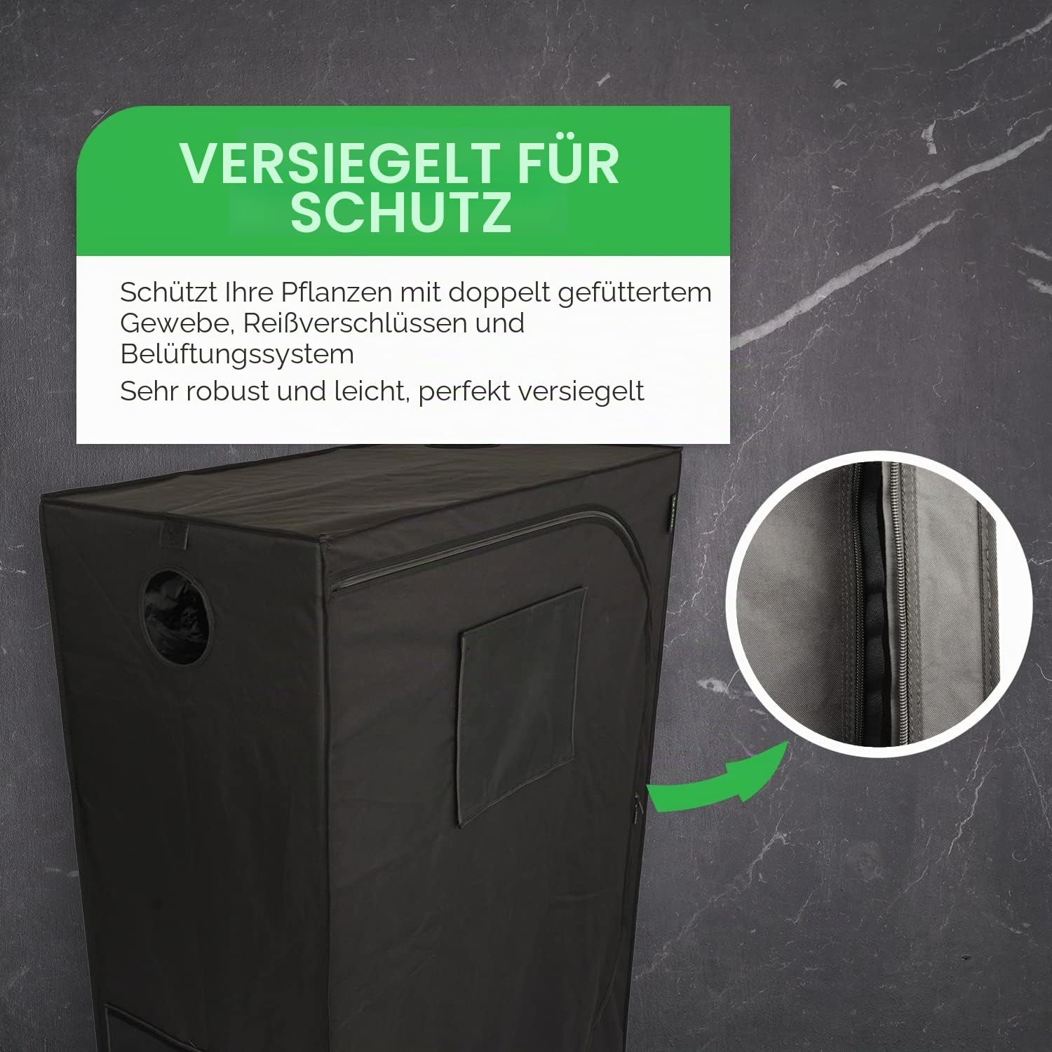 TNT 120 l Wachstumszelt (120 x 60 x 160 cm)