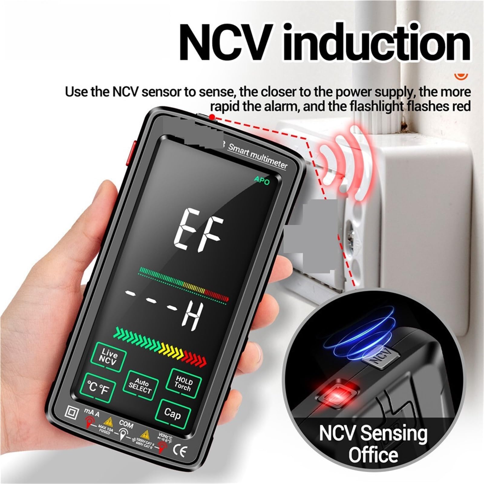Inteligentny multimetr High-end Touch 6000 Counts Multimetro Test akumulatorowy Multitester AC/DC Tester napięcia prądu