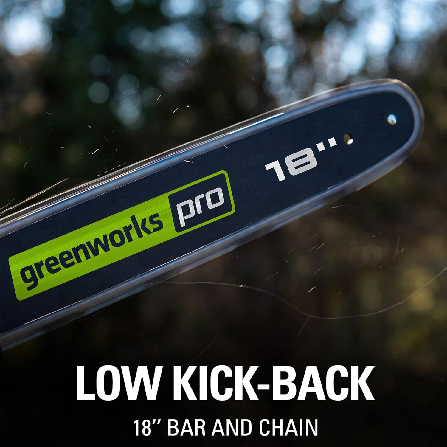 Greenworks Pro 80V 18-Inch Brushless Cordless Chainsaw, 2.0Ah Battery and Rapid Charger Included GCS80421