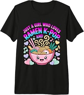 Just A Girl Who Loves Ramen and K-Pop Girl Kpop K Pop Premium Tri-Blend T-Shirt
