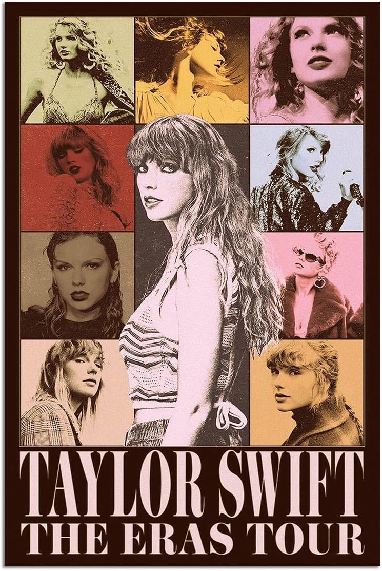 Vintage Taylor Midnights Poster Swift Album Cover Music Posters Pop Singer The Ears Tour Canvas Wall Art Aesthetic for Teen and Girls Bedroom Decor Living Room Dorm Wall Decoration Unframed 12 x