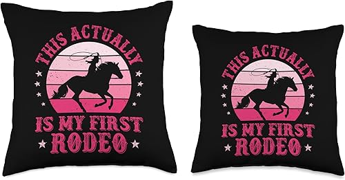 Miniatura 3 de This Actually is My First Rodeo Women Country Life Cowgirl - Almohada de 16 x 16 pulgadas, multicolor