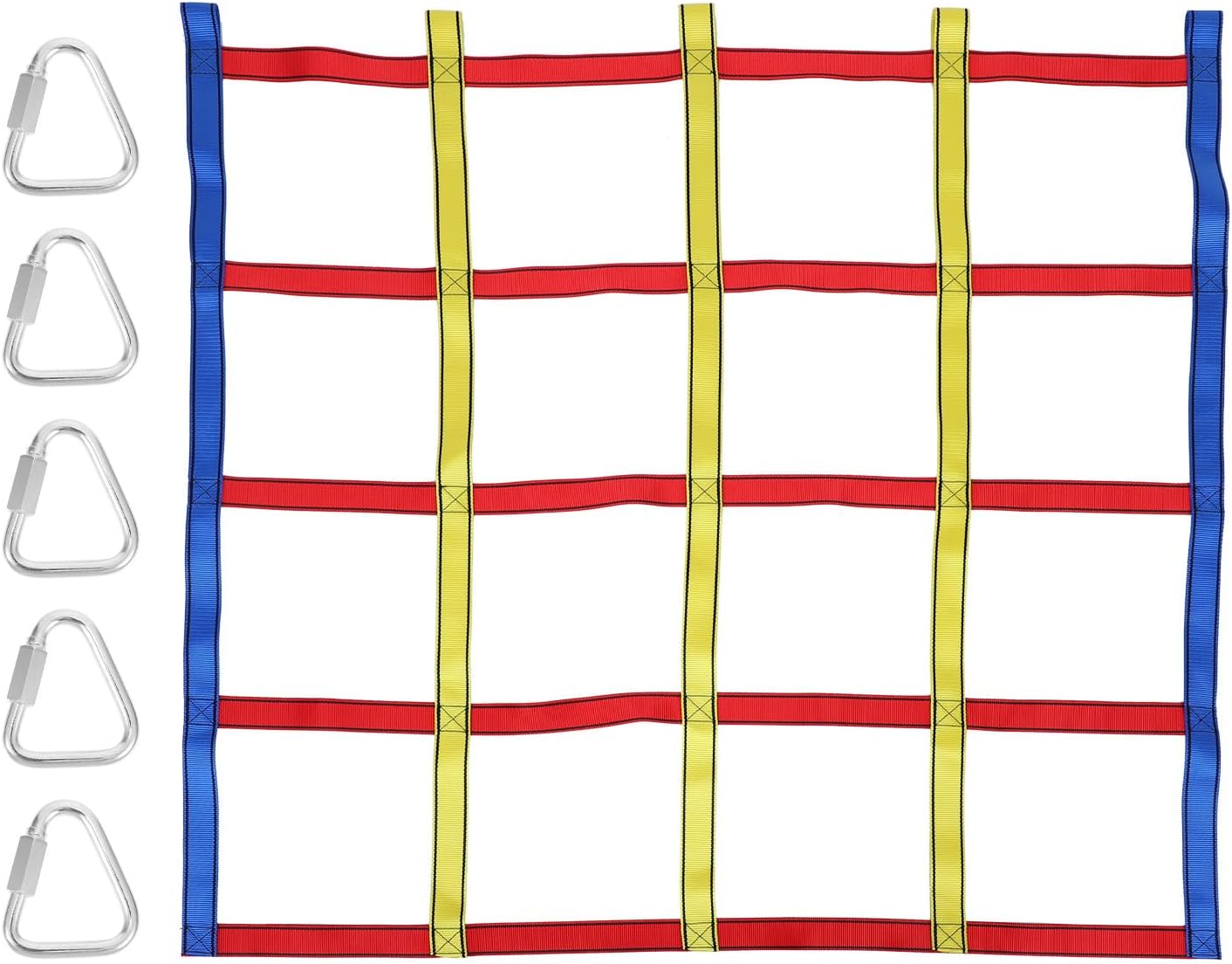 PRETYZOOM Climbing Ribbon Net Set, Colorful Outdoor Physical Training Climbing Net, 5-Section Ladder Plaything for Backyard Playground Fitness