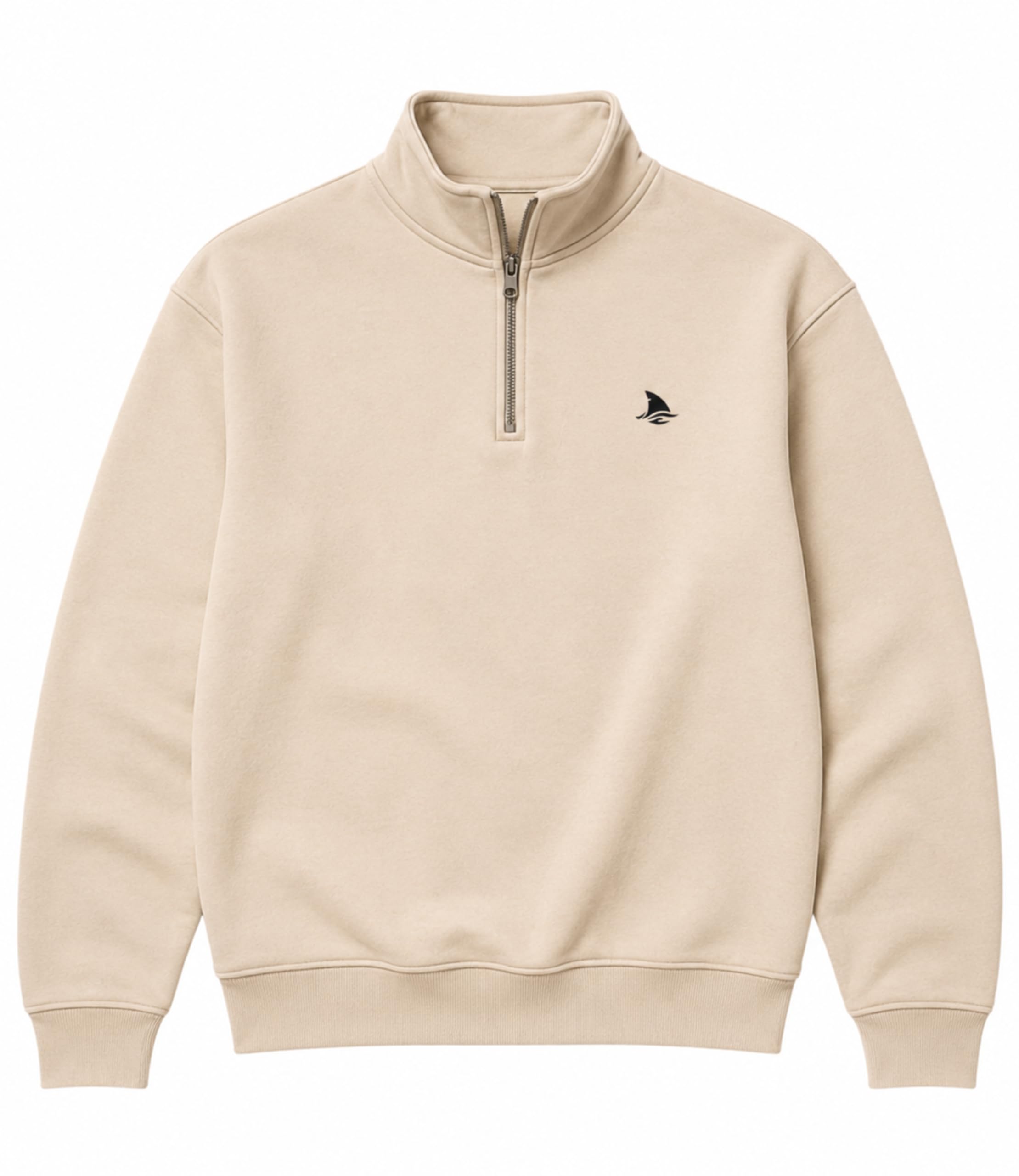 Men's Cotton Fleece Quarter Zip Sweatshirt, Full Sleeve Stand Collar Pullover for Gym, Workout, Running, Training & Casual Wear-picture-14