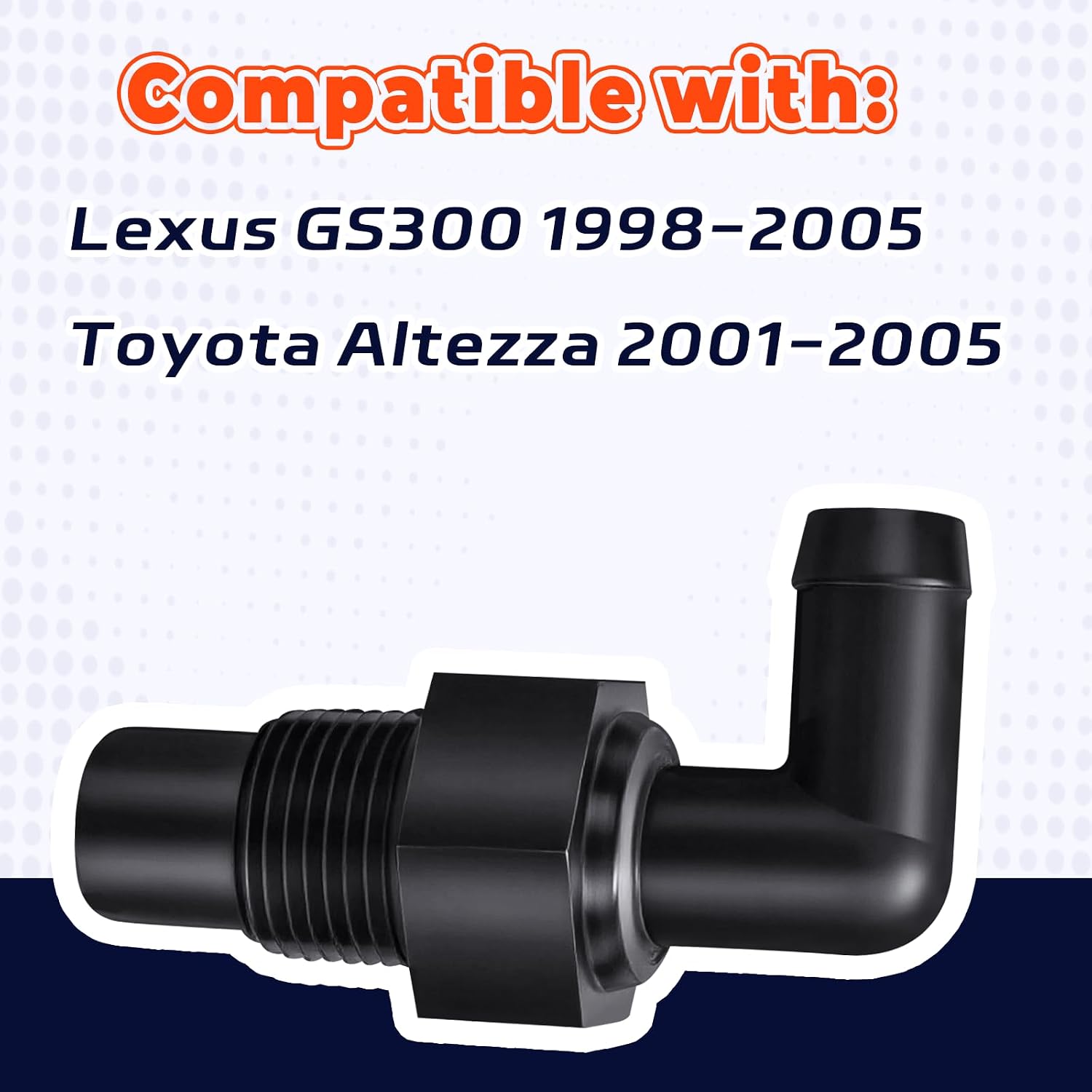12204-46031 PCV Valve Fit For Lexus GS300 2001 2002 2003 2004 2005 | Positive Crankcase Ventilation Valve Replacement | Direct Fit, High Performance