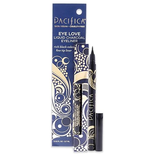 Pacifica Eye Love - Delineador de ojos de carbón líquido, 0.02 onzas