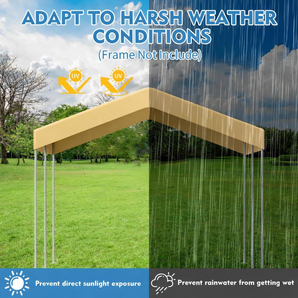 Carport Canopy Cover - 10x20 ft Waterproof -4