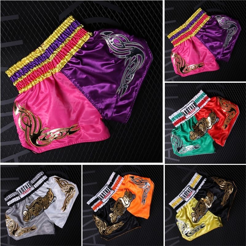 Pantaloncini per MMA, Muay Thai, kickboxing, per bambini e adulti, con vestibilità comoda e design stampato unico