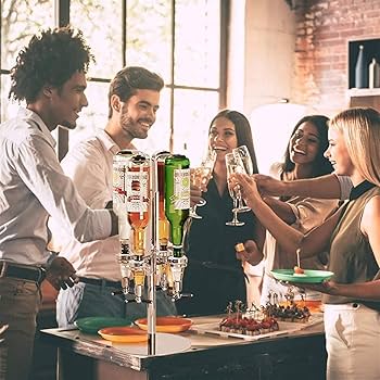 Amazon｜YTCYKJ 6ボトルタイプ リカーディスペンサー 酒