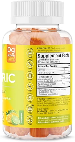 Miniatura 2 de Gomitas sin azúcar de cúrcuma curcumina con 1003 mg de cúrcuma, pimienta negra protege el hígado, mejora la digestión, la respuesta a la inflamación