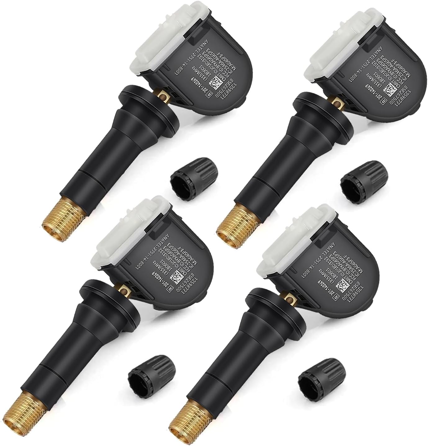 Yikesai 4 Pack 13598771 Tire Pressure Sensor Rubber 315MHZ TPMS Tire Pressure Monitoring System for GM Chevy