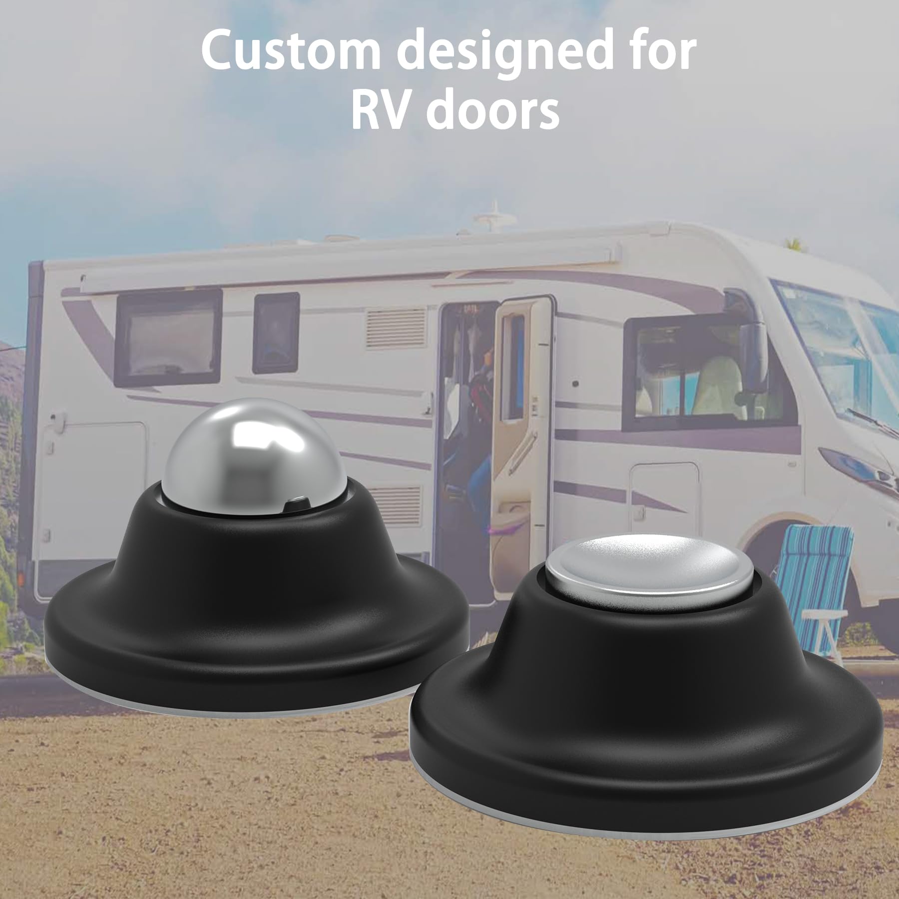 Magnetic RV Door Holder – Heavy Duty Baggage Catch With 4 Magnets, Adhesive & Screw Mount, For Camper, Trailer & Motorhome